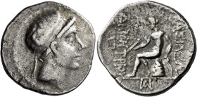 Tetradrachm, Antiochia in Persis circa 161-150, AR 28 mm, 16.18 g. Diademed head of Demetrius I r., of summary style. Fillet border. Rev. BAΣΙΛΕΩΣ – Δ...