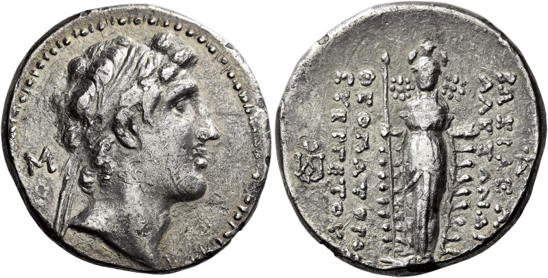 Tetradrachm, Mallus circa 146-145, AR 30 mm, 15.10 g. Diademed head of Alexander...