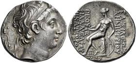 Tetradrachm, Antiochia on the Orontes 145-144 (year 168), AR 27 mm, 16.35 g. Diademed head of Demetrius II r. Laurel wreath border. Rev. BAΣΙΛΕΩΣ – ΔH...
