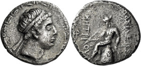 Tetradrachm, Antiochia on the Persian Gulf mint circa 145-144, AR 26 mm, 15.63 g. Diademed head of Demetrius II r. Fillet border. Rev. BAΣΙΛΕΩΣ – ΔHMH...