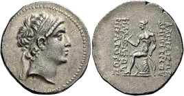 Tetradrachm, Seleucia on the Tigris circa 145-141, AR 30 mm, 16.38 g. Diademed head of Demetrius II r. Dotted border. Rev. BACΙΛΕΩC – ΔHMHTPIOV – ΦIΛA...