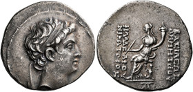 Tetradrachm, Seleucia on the Tigris circa 145-141, AR 30 mm, 15.78 g. Diademed head of Demetrius II r. Fillet border. Rev. BACΙΛΕΩC – ΔHMHTPIOV – ΦIΛA...