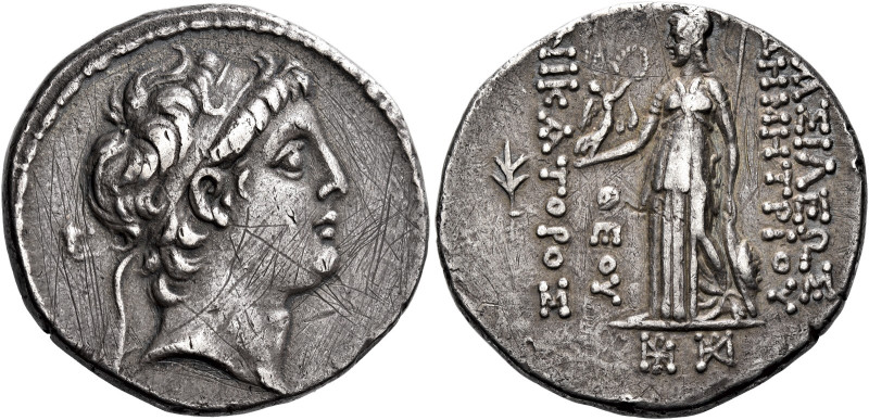 Tetradrachm, Seleuceia ad Calycadnum circa 145-138, AR 30 mm, 16.83 g. Diademed ...