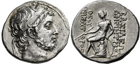 Tetradrachm, Seleucia on the Tigris circa 139-138, AR 27 mm, 16.10 g. Diademed head of Demetrius II r., with short beard. Fillet border. Rev. BAΣΙΛΕΩΣ...