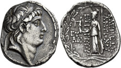 Tetradrachm, Damascus circa 138-129, AR 31 mm, 16.30 g. Diademed head of Antiochus VII r. Fillet border. Rev. BAΣIΛEΩΣ – ANTIOXOY – EYE – PΓETOY Athen...