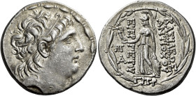 Tetradrachm, uncertain Eastern mint 130-129 (year 183), AR 30 mm, 16.71 g. Diademed head of Antiochus VII r. Fillet border. Rev. BAΣIΛEΩΣ – ANTIOXOY –...