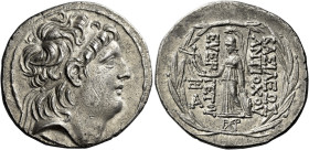 Tetradrachm, Seleucia on the Tigris circa 130-129, AR 31 mm, 16.05 g. Diademed head of Antiochus VII r. Fillet border. Rev. BAΣIΛEΩΣ – ANTIOXOY – EYEP...