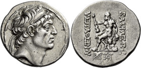 Tetradrachm, Seleucia on the Tigris 127-126 (year 186), AR 31 mm, 16.49 g. Diademed head of Hyspaosines r. Fillet border. Rev. ΒΑΣΙΛΕΩΣ – ΥΣΠΑΟΣΙΝΟΥ H...