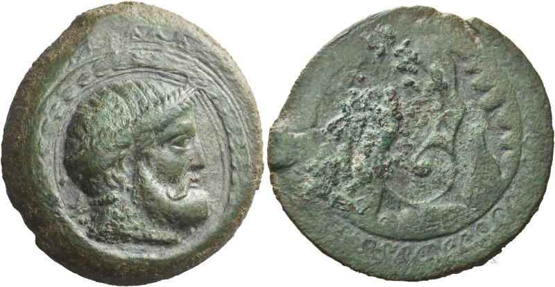 Uncertain mint 

100 Units (centesimae) late IV - III century BC, Æ 41 mm, 45....