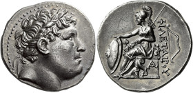 Kings of Pergamum, Eumenes I, 262 – 241 

Tetradrachm 262-241, AR 30 mm, 17.11 g. Laureate head of Philetairos r. Rev. ΦΙΛΕΤΑΙΡΟΥ Athena seated l., ...