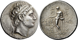Seleucus II Callinicus, 246 – 225 

Tetradrachm, Antiochia circa 244-226, AR 28 mm, 17.11 g. Diademed head r. Rev. BAΣIΛEΩΣ – ΣE – ΛEYKOY Apollo Del...
