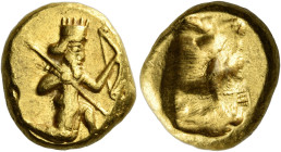 Persia, Achaemenid Empire 

time of Darius I to Xerxes II, circa 485 – 420. Daric, Sardis circa 485-420, AV 15 mm, 8.32 g. The Great King r. in knee...