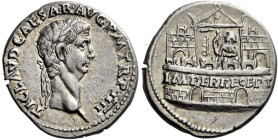 Claudius augustus, 41 – 54

Denarius 46-47, AR 18 mm, 3.77 g. TI CLAVD CAESAR AVG P M TR P VI IMP XI Laureate head r. Rev. IMPER RECEPT on the top o...