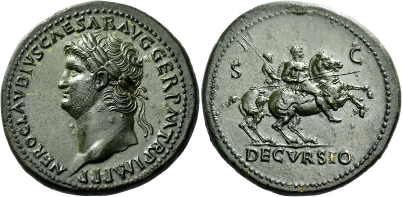 Nero augustus, 54 – 68 

Sestertius, circa 64, Æ 37 mm, 27.02 g. NERO CLAVDIVS...
