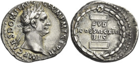 Domitian augustus, 81 – 96 

Denarius 14 September - 31 December 88, AR 19 mm, 3.47 g. IMP CAES DOMIT AVG – GERM PM TR P VIII Laureate head r. Rev. ...