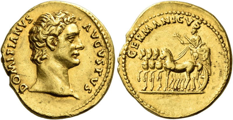 Domitian augustus, 81 – 96

Aureus 92-94, AV 22 mm, 7.55 g. DOMITIANVS – AVGVS...