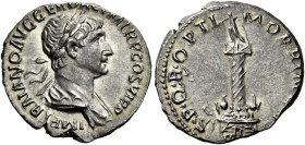 Trajan augustus, 98 – 117 

Denarius circa 113-114, AR 19 mm, 3.49 g. IMP TRAIANO AVG GER DAC P M TR P COS VI P P Laureate and draped bust r. Rev. S...