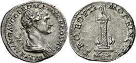 Trajan augustus, 98 – 117 

Denarius circa 113-114, AR 20 mm, 3.60 g. IMP TRAIANO AVG GER DAC P M TR P COS VI P P Laureate and draped bust r. Rev. S...