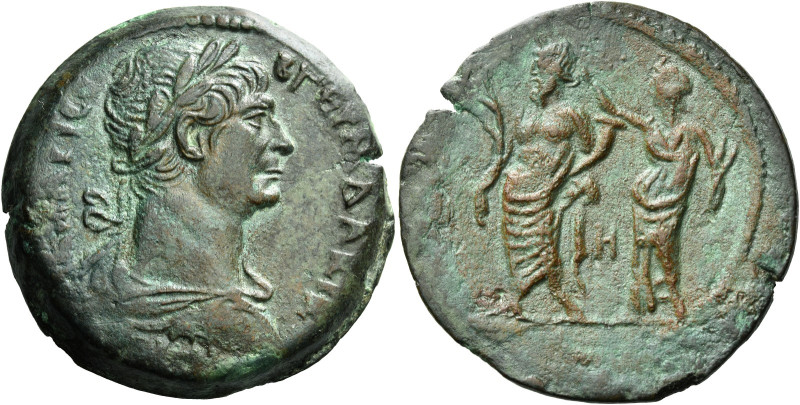 Trajan augustus, 98 – 117 

Drachm, Alexandria 114-115 (year 18), Æ 34 mm, 21....