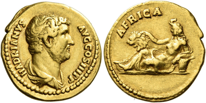 Hadrian augustus, 117 – 138 

Aureus circa 134-138, AV 19 mm, 7.11 g. HΛDRIANV...