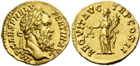 Pertinax, 1st January – 28th March 193 

Aureus January 1st – March 28th 193, second issue, AV 20 mm, 7.26 g. IMP CAES P HELV – PERTIN AVG Laureate ...