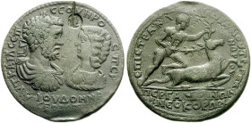 Septimius Severus, 193 – 211 

Medallion, magistrate Claudianos Terpandros, Pergamum circa 193-211, Æ 44 mm, 43.73 g AVT KAI Λ CEΠ – CEOVHPO – C ΠEP...