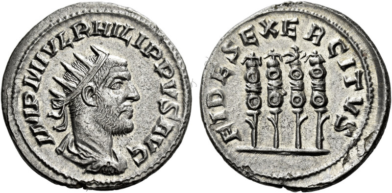 Philip I, 244 – 249 

Antoninianus, Antiochia 246-249, AR 23 mm, 3.87 g. IMP M...