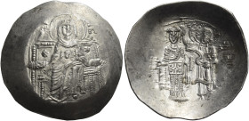 Theodore Comnenus-Ducas, as emperor of Thessalonica, 1225/7 – 1230. 

Aspron trachy, Thessalonica, circa 1225-1226, 30 mm, 3.61 g. MHP – ΘY The Virg...