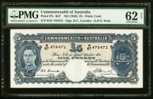 Australia Commonwealth of Australia 5 Pounds ND (1949) Pick 27c PMG Uncirculated 62 Net. Thinning.

HID09801242017