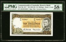 Australia Commonwealth of Australia 10 Shillings ND (1961-65) Pick 33a PMG Choice About Unc 58 EPQ. 

HID09801242017