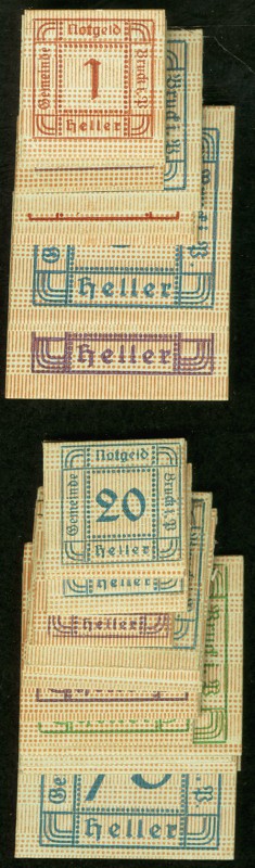 Austria Notgeld Large Group of 227 Examples Extremely Fine-Choice Uncirculated. ...