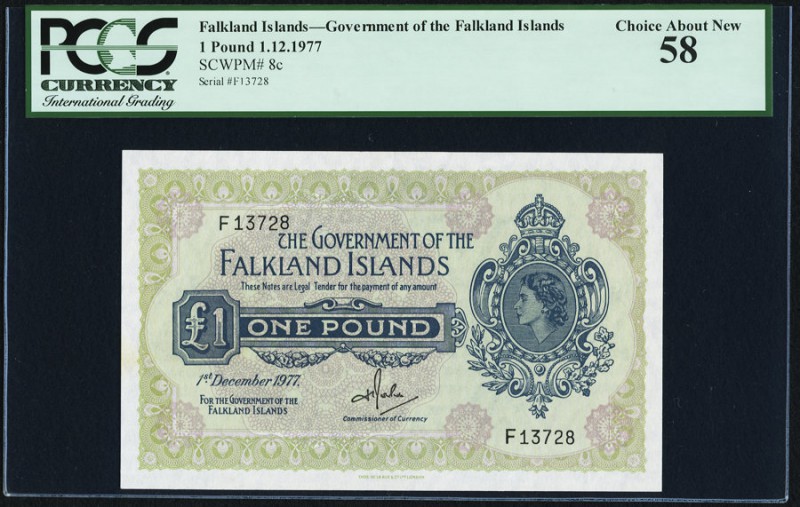 Falkland Islands Government of the Falkland Islands 1 Pound 1.12.1977 Pick 8c PC...