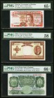 A Mixed Lot Of Three Examples From Gibraltar, Malta And Great Britain. Gibraltar Government of Gibraltar 1 Pound 4.8.1988 Pick 20e PMG Gem Uncirculate...
