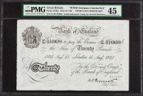 Great Britain Bank of England 20 Pounds 15.8.1935 Pick 337Ba "Operation Bernhard" PMG Choice Extremely Fine 45. 

HID09801242017