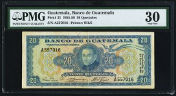 Guatemala Banco de Guatemala 20 Quetzales 22.1.1958 Pick 33 PMG Very Fine 30. 

HID09801242017