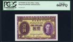 Hong Kong Government of Hong Kong 1 Dollar ND (1936) Pick 312 PCGS Gem New 66PPQ. 

HID09801242017