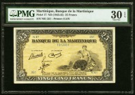 Martinique Banque de la Martinique 25 Francs ND (1943-45) Pick 17 PMG Very Fine 30 EPQ. 

HID09801242017