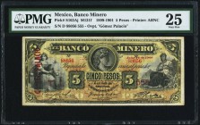 Mexico Banco Minero 5 Pesos 16.7.1900 Pick S163Aj M131f PMG Very Fine 25. 

HID09801242017
