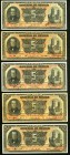 Mexico Banco Oriental de Mexico 5 Pesos 1910-1914 Pick S381c Group of 5 Very Fine or better. All different signature/date combinations. 

HID098012420...
