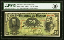 Mexico Banco Oriental 50 Pesos 14.3.1914 Pick S384c PMG Very Fine 30. Stained.

HID09801242017