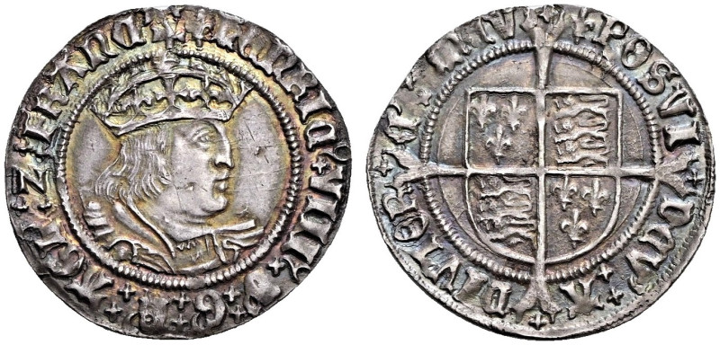 AR Groat (25.5mm, 2.91 g, 12h). Second coinage. London mint; im: lis. Struck 152...