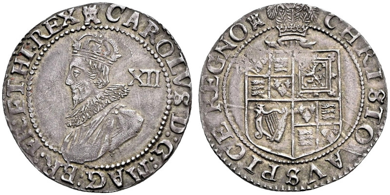 AR Shilling (30mm, 5.98 g, 7h). Group B, type 1b2. London mint; im: castle. Stru...