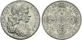 Pattern Pewter Crown – The ‘Reddite’ Crown (21.72 g, 12h). By Thomas Simon. Dated 1663. CAROLVS II · DEI · GRA, laureate and draped bust right / · MAG...