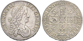 AR Crown. Dated 1664 and RY XVI. Second bust. Bull 362; ESC 28; SCBC 3355.
Some light flecks under even grey tone. Well struck.
In NGC encapsulation...