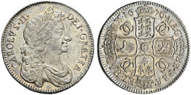 AR Halfcrown. Dated 1676 and RY V. OCTAVO. Fourth bust. Retrograde 1 in date. Bull 471; ESC 478A; SCBC 3367.
The finest graded.
Lightly toned with m...