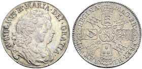 AR Halfcrown. Dated 1693 and RY QVINTO. Second busts. 3 of date inverted. Bull 856; ESC 520; SCBC 3436.
Toned with some underlying brilliance.
In NG...