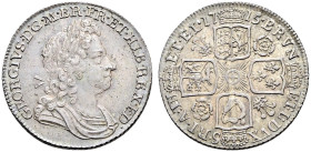 AR Shilling. Dated 1715. First bust. Roses & plumes in angles. Bull 1560; ESC 1162; SCBC 3645.
Dusky blue tone.
In NGC encapsulation 2153863-029, gr...