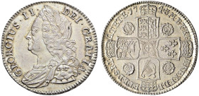 AR Halfcrown. Dated 1743 and RY D. SEPTIMO. Old head. Roses in angles. Bull 1684; ESC 603A; SCBC 3694.
Top Pop. Richly toned.
In NGC encapsulation 2...