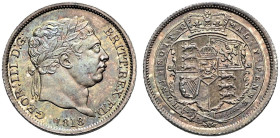 AR Shilling. Dated 1818. Last coinage. Bull head. Bull 2150; ESC 1234A; SCBC 3790.
Top Pop. Much as struck with colourful tone.
In NGC encapsulation...