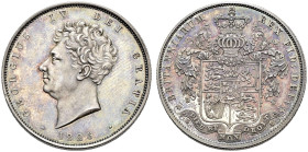 Proof AR Halfcrown. Dated 1826. Milled edge. Bull 2376; ESC 647; SCBC 3809.
Colourful tone with underlying brilliance.
In NGC encapsulation 2153863-...